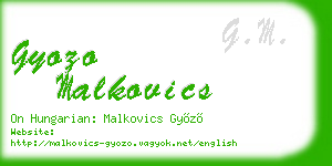 gyozo malkovics business card